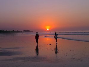 Sunset on the beach, Gambia